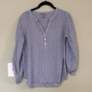 Bass Blue and White Striped Top